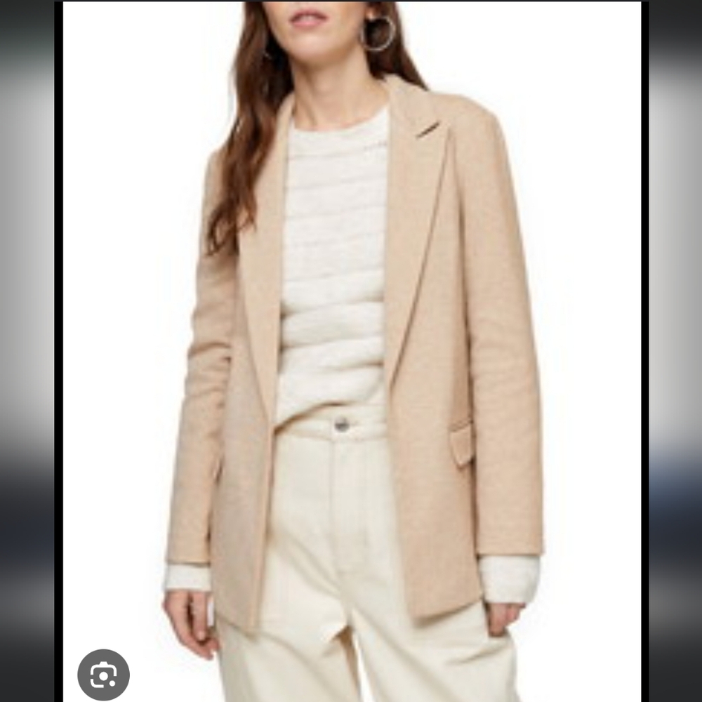 Topshop beige soft blazer, sz 8